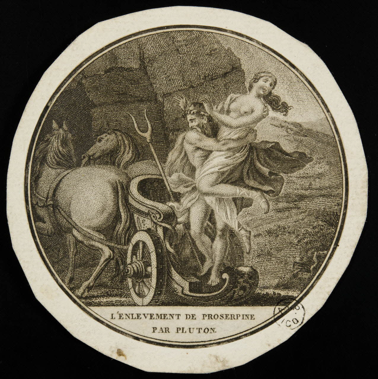 estampe L'ENLEVEMENT DE PROSERPINE  PAR PLUTON. 1955.57.99 Photo