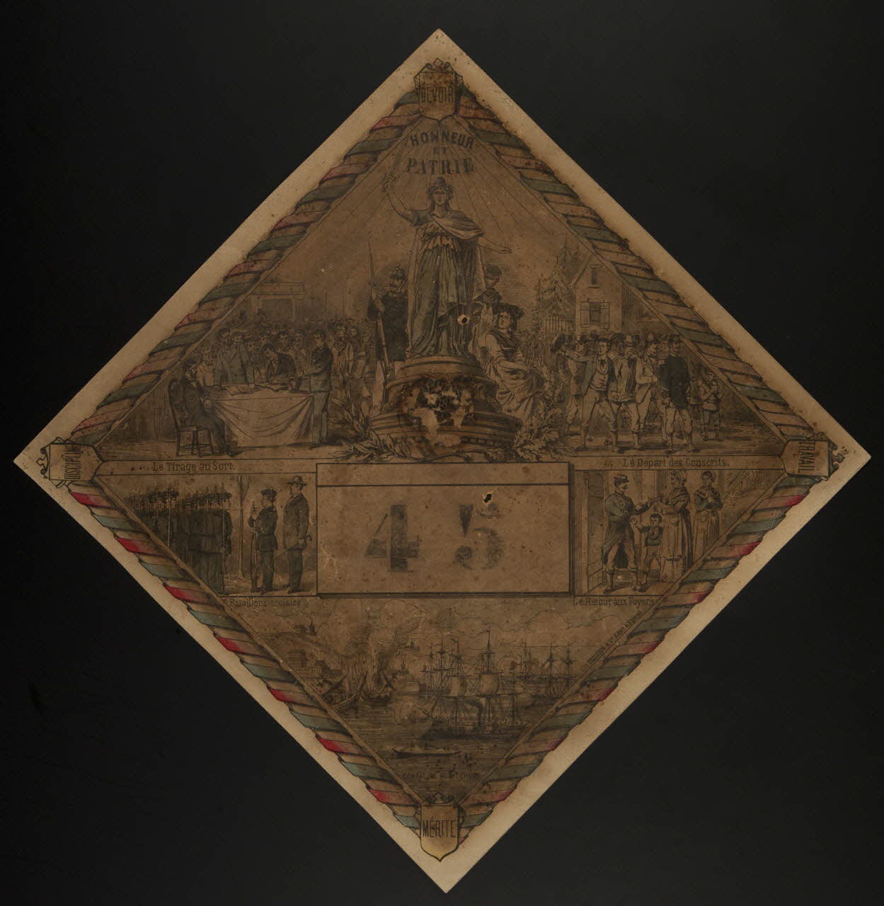 estampe HONNEUR  ET  PATRIE 1955.65.1 Photo