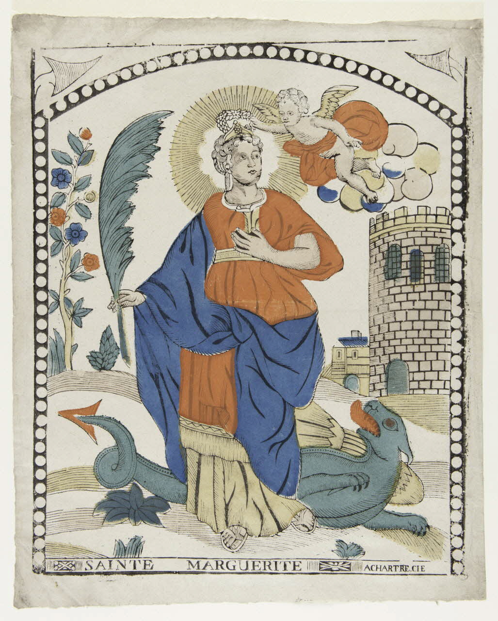 Guillaume Allabre ; Barc André Sébastien ; Gar imagerie ancienne SAINTE MARGUERITE Chartres 1772-1828 1955.9.10 Photo