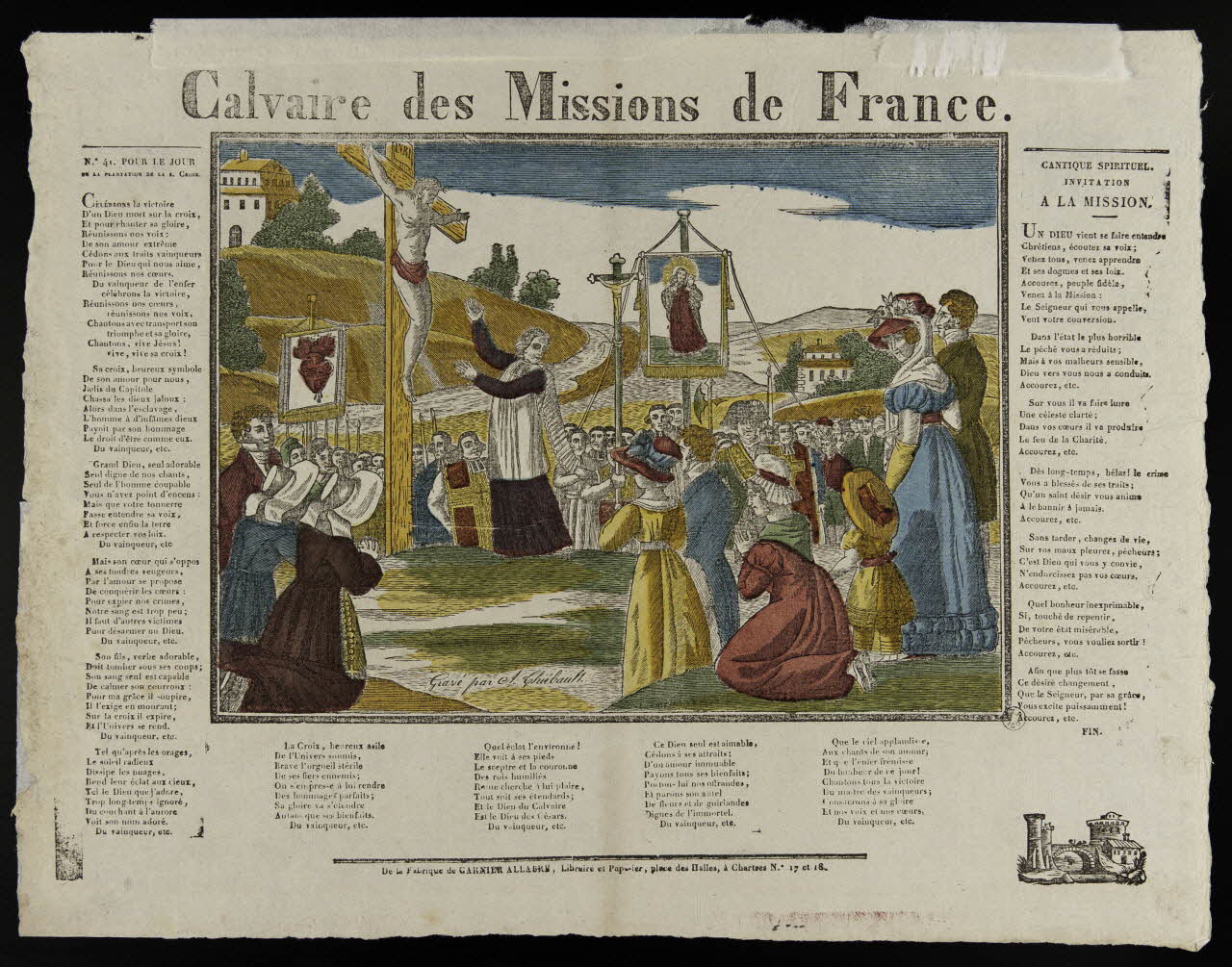 imagerie ancienne Calvaire des Missions de France. 1955.9.13 Photo