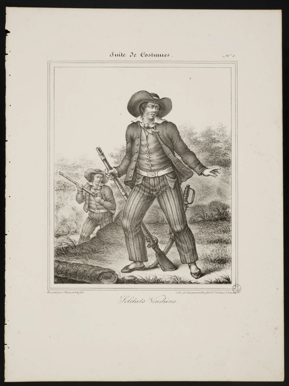 Henri Désiré Charpentier ; Charpentier Père et Fils et Cie élément d'ensemble Soldats Vendéens. 1824-1834 1956.107.11  Photo
