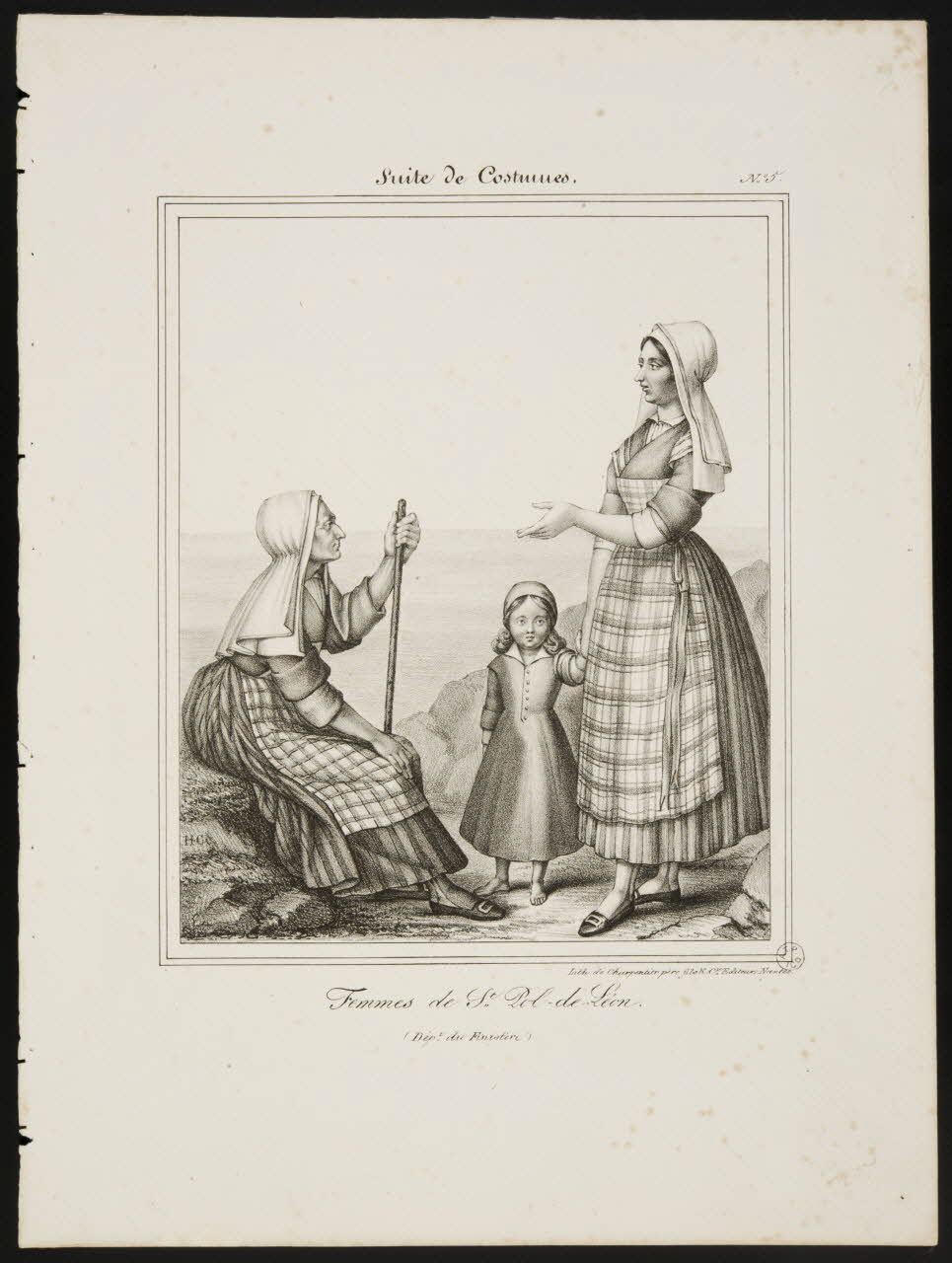 Henri Désiré Charpentier ; Charpentier Père et Fils et Cie élément d'ensemble Femmes de St.. Pol-de-Léon. 1824-1834 1956.107.21 Photo