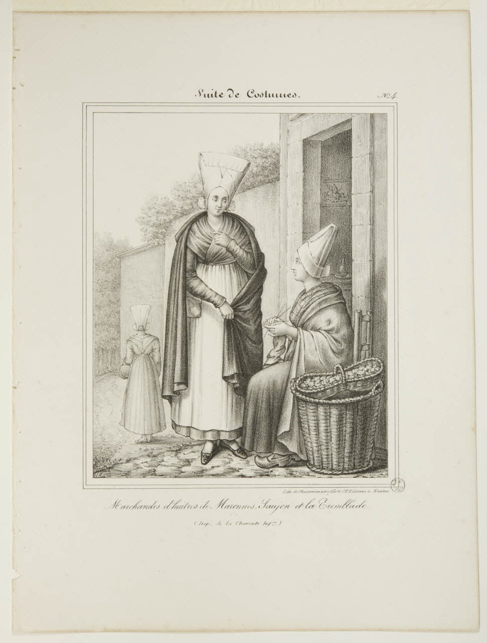 Henri Désiré Charpentier ; Charpentier Père et Fils et Cie élément d'ensemble Marchandes d'huitres de Marennes, Saujon et la Tremblade. 1824-1834 1956.107.4  Photo