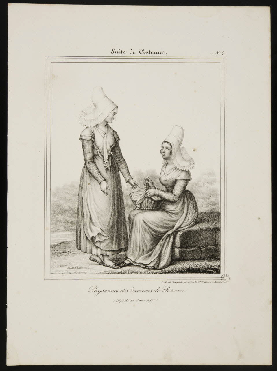 Henri Désiré Charpentier ; Charpentier Père et Fils et Cie élément d'ensemble Paysannes des Environs de Rouen 1824-1834 1956.107.43 Photo