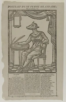 Alphonse Picard ; Guérin Jean François imagerie ancienne PORTRAIT D'UNE FEMME IRLANDAISE,  Née le 6 Février 1794. Caen 1815-1836 1956.120.23 Photo