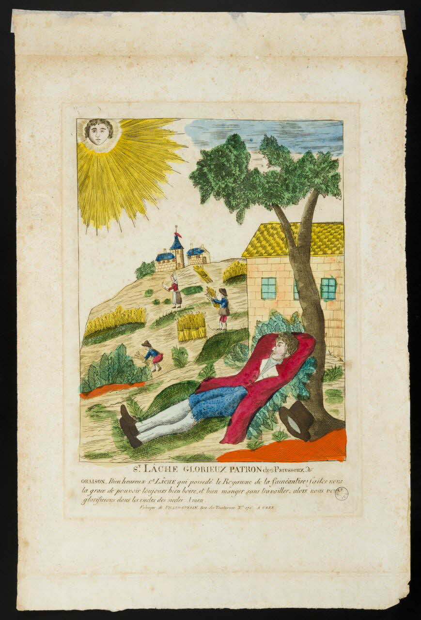 Jean-François Picard ; Marie-Françoise Guérin imagerie ancienne ST LÂCHE GLORIEUX PATRON DES PARESSEUX Caen 1809-1831 1956.120.3 Photo