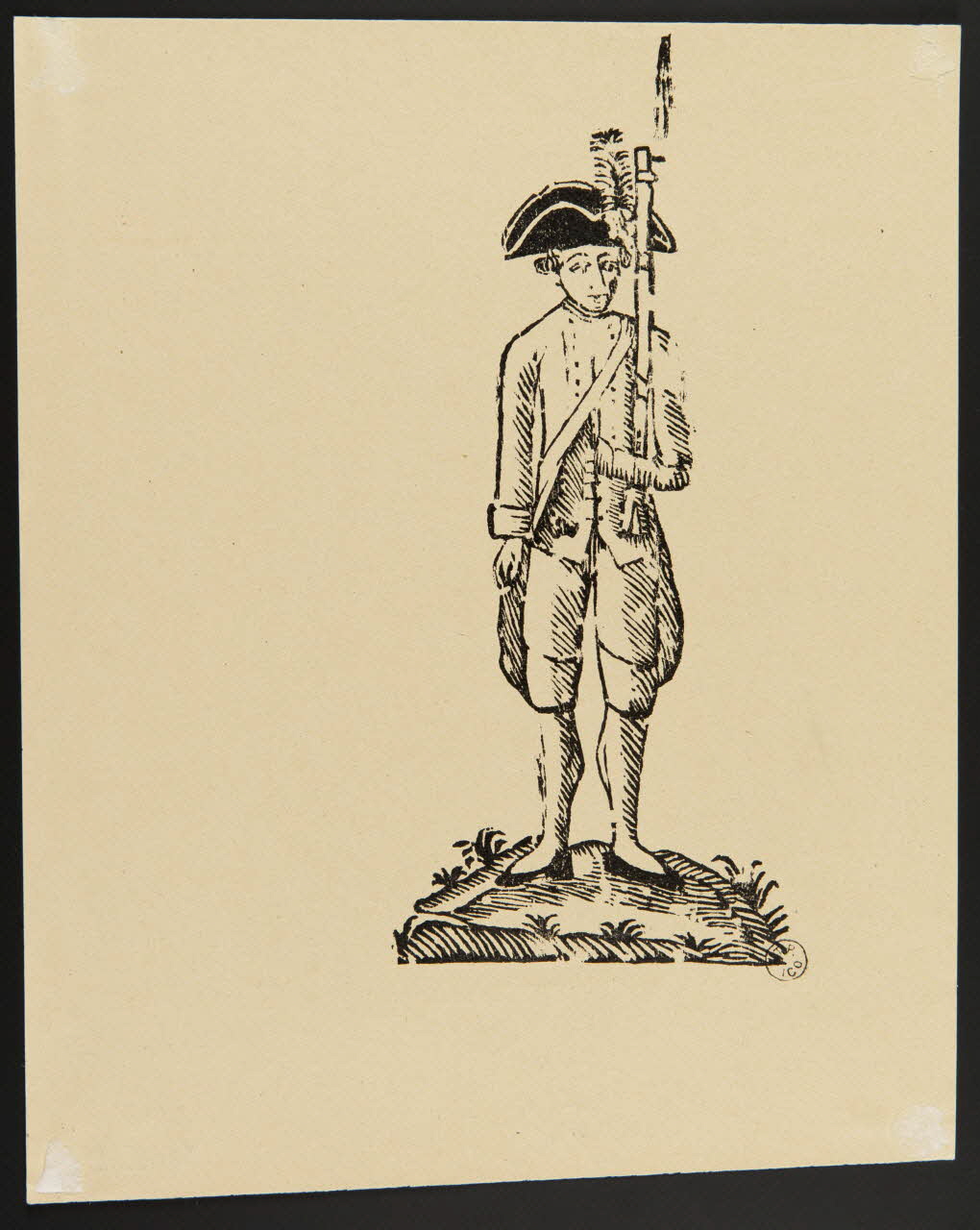 estampe Soldat debout tenant son fusil. 1956.13.62 Photo