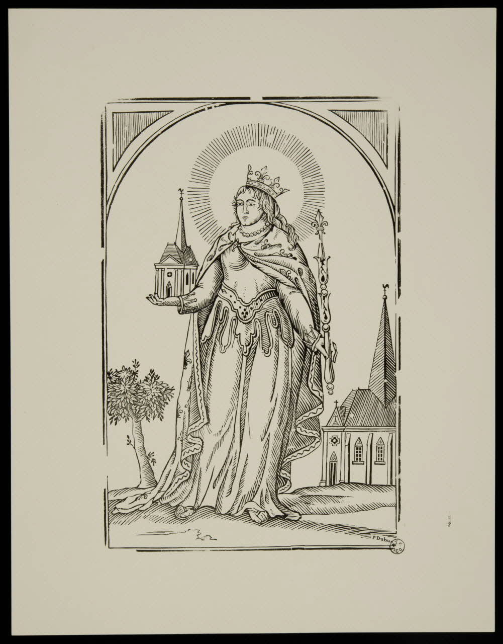 estampe Sainte Clotilde 1956.13.72 Photo