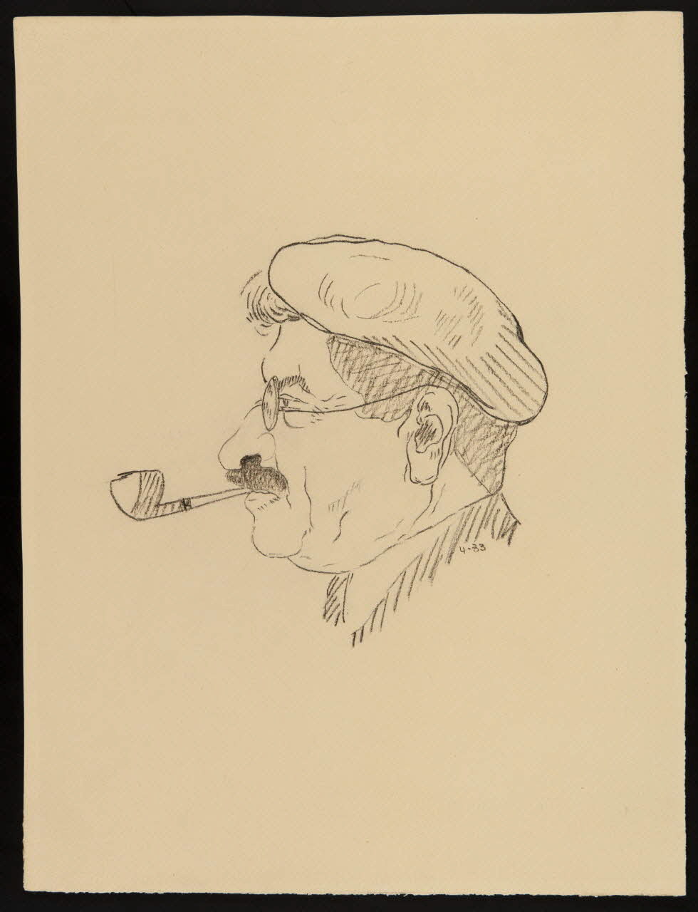 dessin Tête d'homme de profil 1956.14.14  Photo