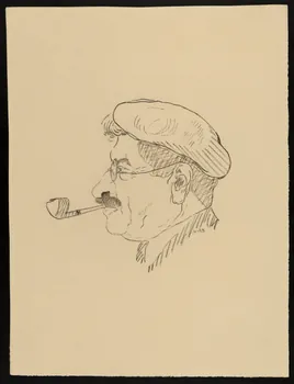 dessin Tête d'homme de profil 1956.14.14 Photo