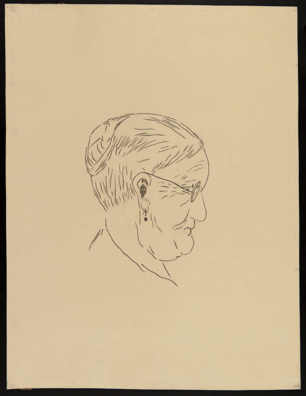 dessin Tête de femme de profil 1956.14.15 Photo
