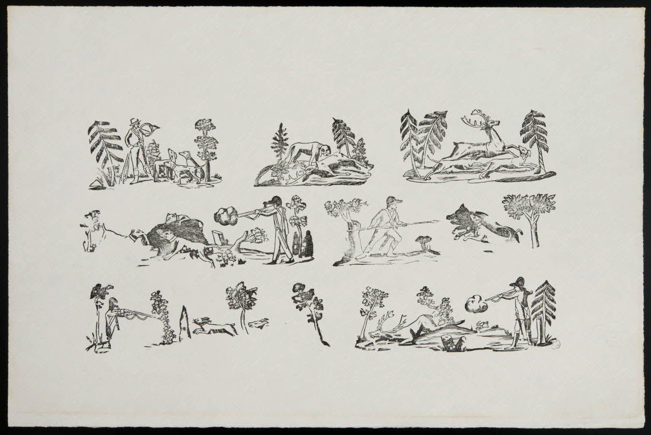 estampe Scènes de chasse 1956.25.1 Photo