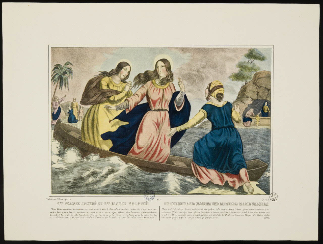 Charles Nicolas Gangel estampe STE. MARIE JACOBE ET STE. MARIE SALOME. Metz 1852-1858 1956.55.10 Photo