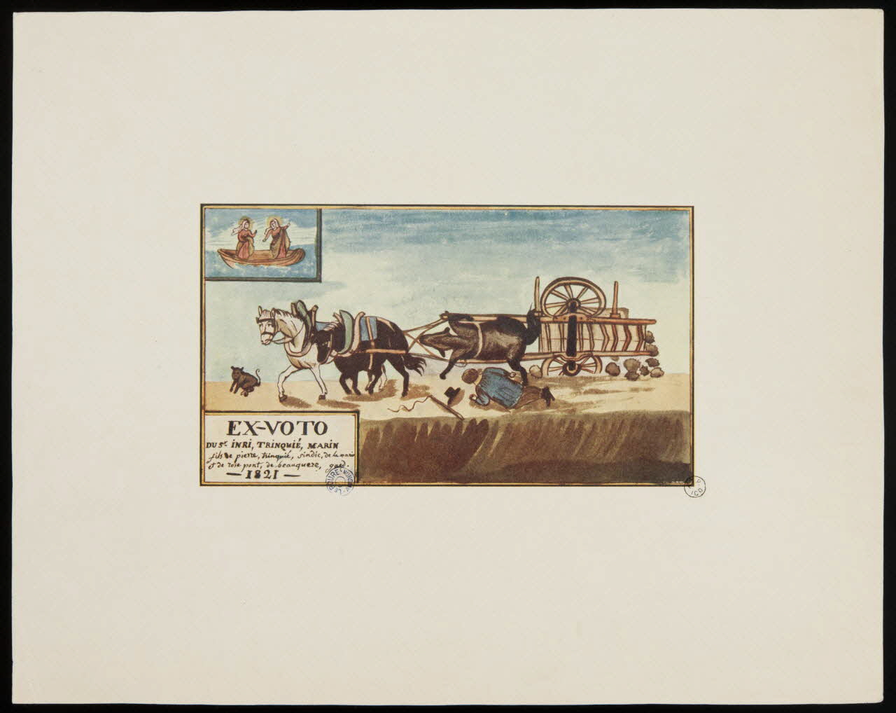 estampe EX-VOTO  DU Sr INRI, TRINQIE, MARIN 1956.55.4 Photo