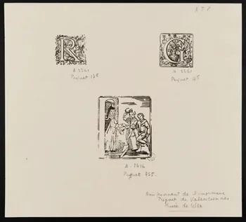 estampe Charité chrétienne et calligraphie 1956.60.1 Photo