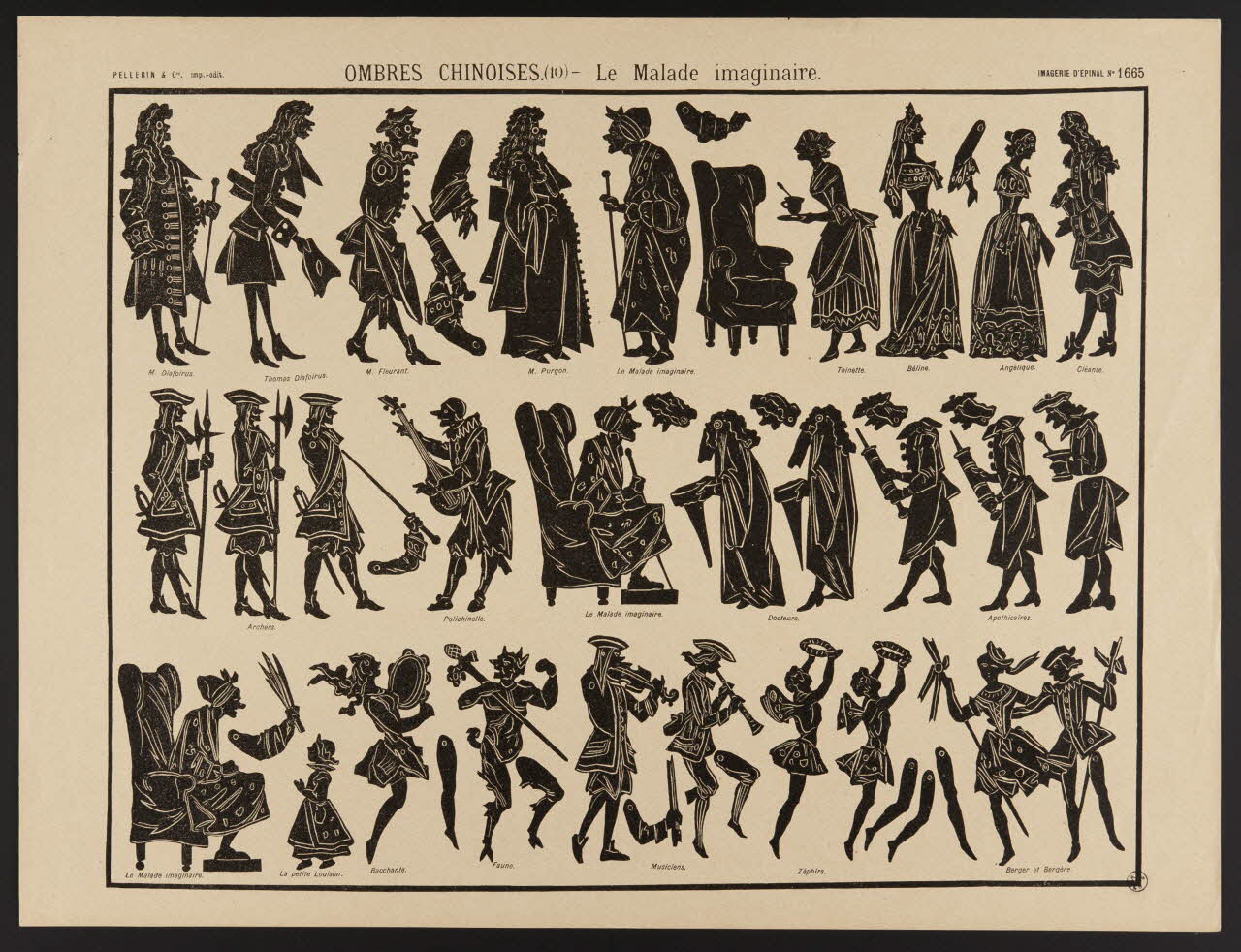 jeu, ombre chinoise OMBRES CHINOISES. (10) - Le Malade imaginaire. 1956.71.10 Photo