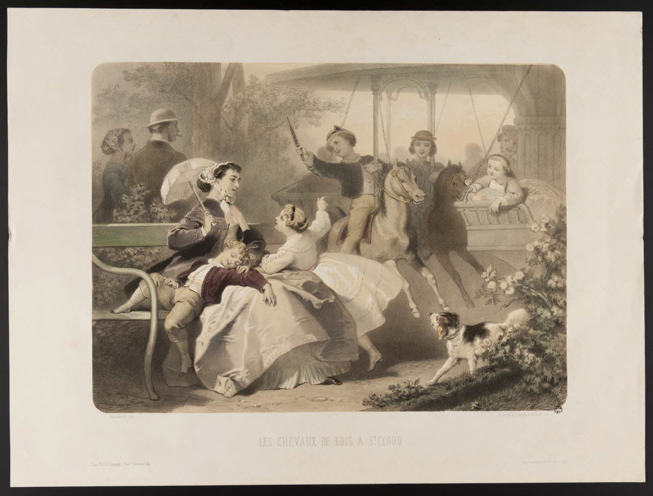 estampe LES CHEVAUX DE BOIS A ST. CLOUD 1956.71.15 Photo