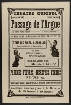 estampe THEATRE GUIGNOL  DU  Passage de l'Argue 1956.71.17 Photo