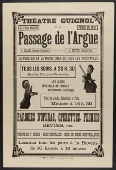 estampe THEATRE GUIGNOL  DU  Passage de l'Argue 1956.71.18 Photo
