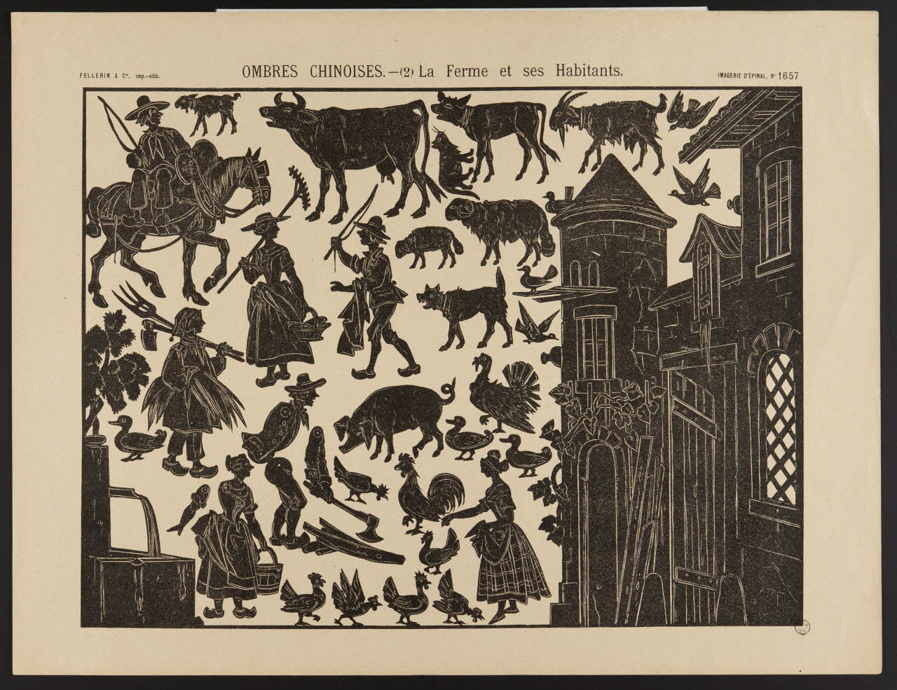 jeu, ombre chinoise OMBRES CHINOISES. - (2) La Ferme et ses Habitants. 1956.71.3 Photo