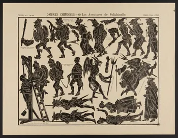 Pellerin jeu, ombre chinoise OMBRES CHINOISES. - (6) Les Aventures de Polichinelle. Lorraine, France 1890-1921 1956.71.7 Photo