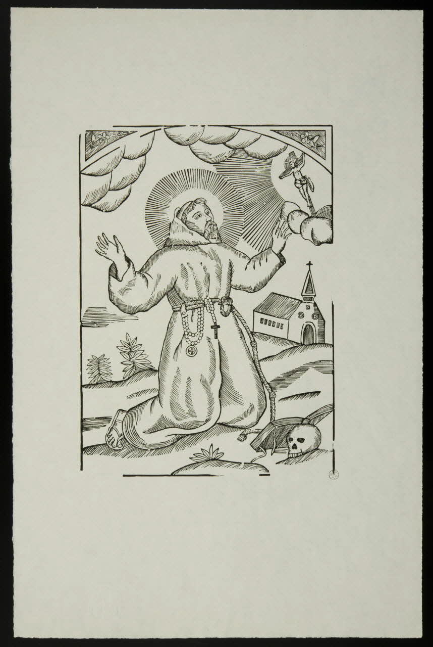 estampe CANTIQUES SPIRITUELS.  SAINT FRANCOIS. ORAISON 1957.10.1 Photo