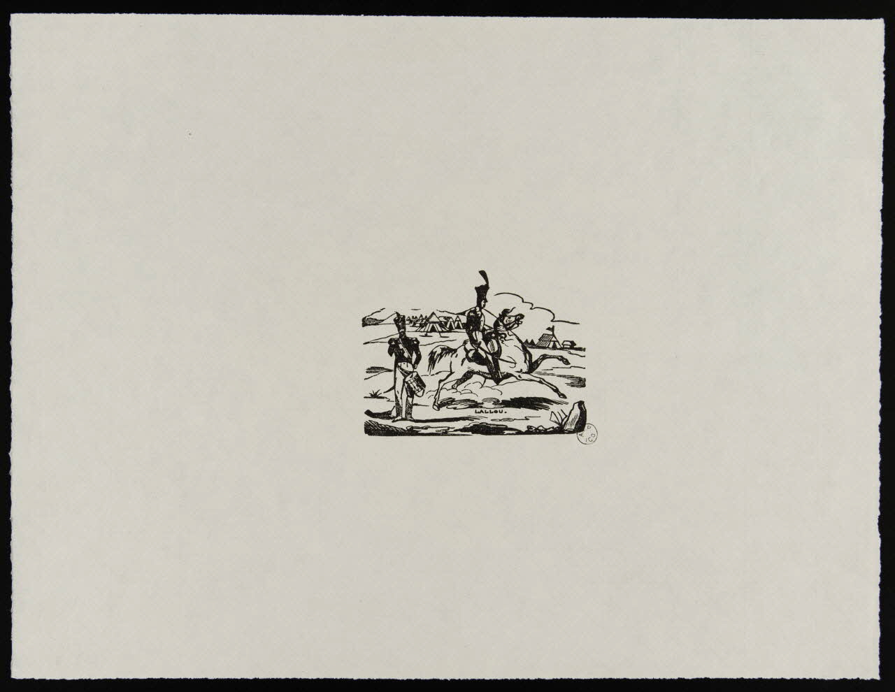 Lallou Louis Casimir imagerie ancienne Cavalier et tambour Lille 1839-1849 1957.10.10 Photo