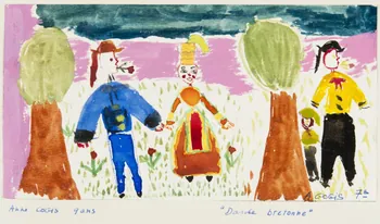 dessin "Danse bretonne" 1956 1957.11.11  Photo
