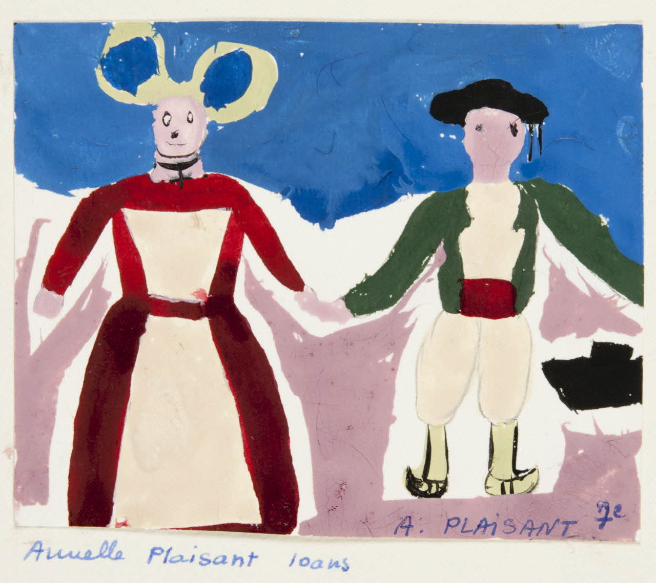 dessin Couple de Bretons 1956 1957.11.16 Photo