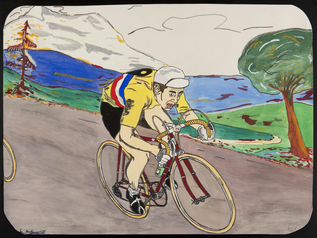 dessin Course cycliste 1956 1957.11.19 Photo