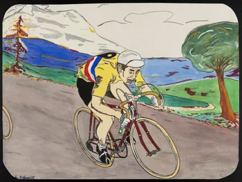 dessin Course cycliste 1956 1957.11.19  Photo
