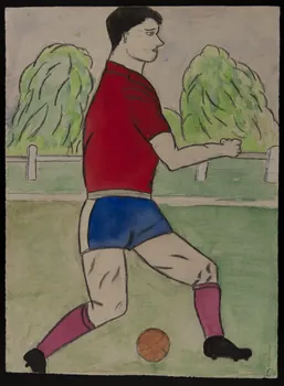 dessin Footballeur 1956 1957.11.22 Photo