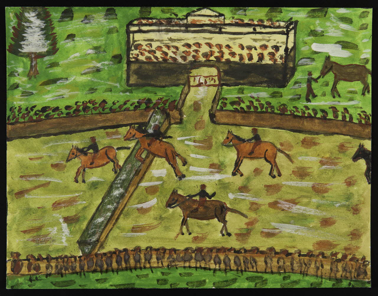 dessin Dessin d'enfant : course de chevaux 1956 1957.11.43 Photo