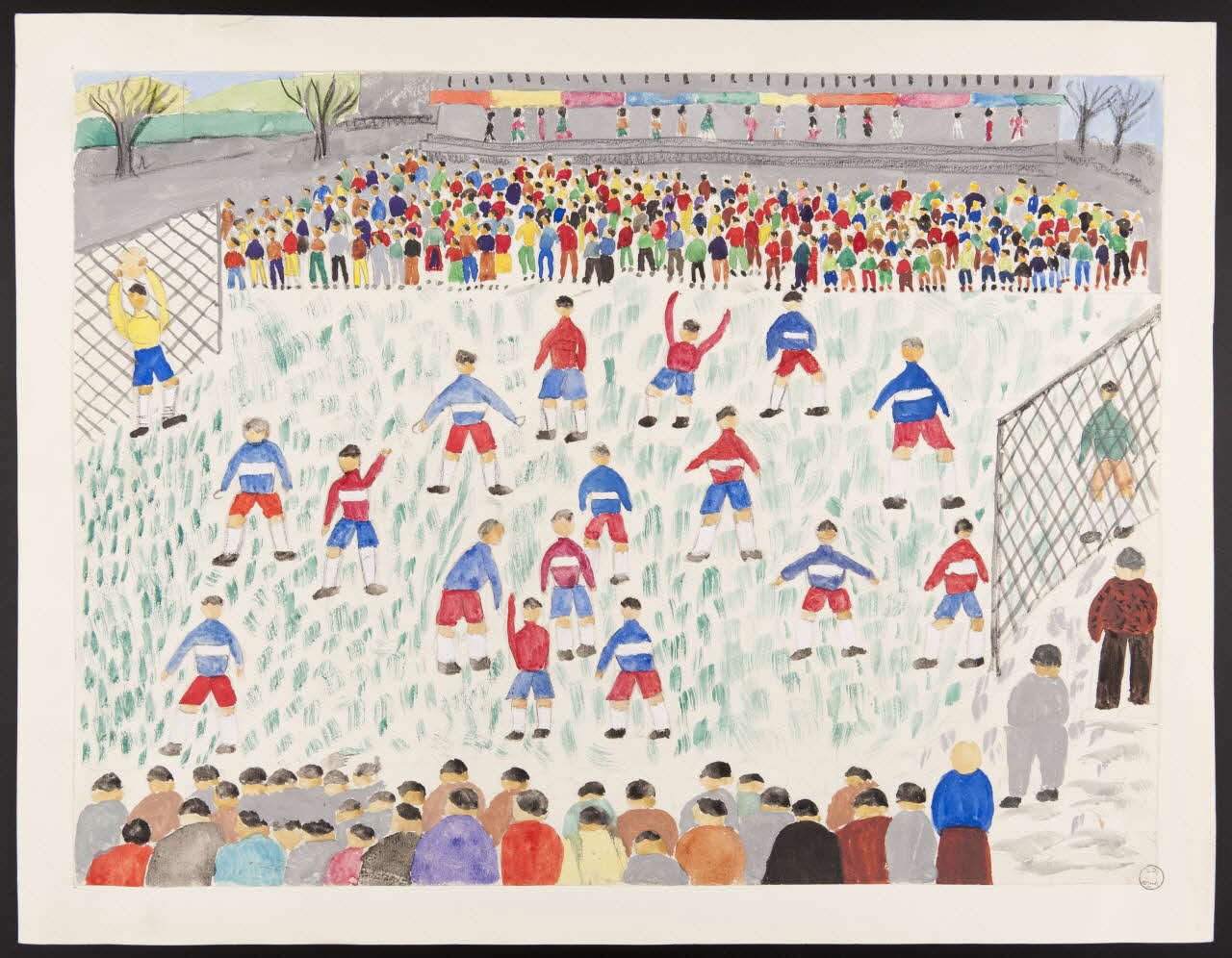 dessin "Le match" 1956 1957.11.51 Photo