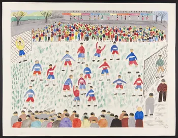 dessin "Le match" 1956 1957.11.51 Photo
