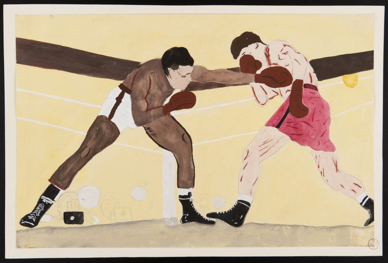 dessin Match de boxe 1957.11.60 Photo