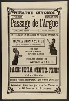 affiche THEATRE GUIGNOL  DU  Passage de l'Argue 1957.121.1.1 Photo