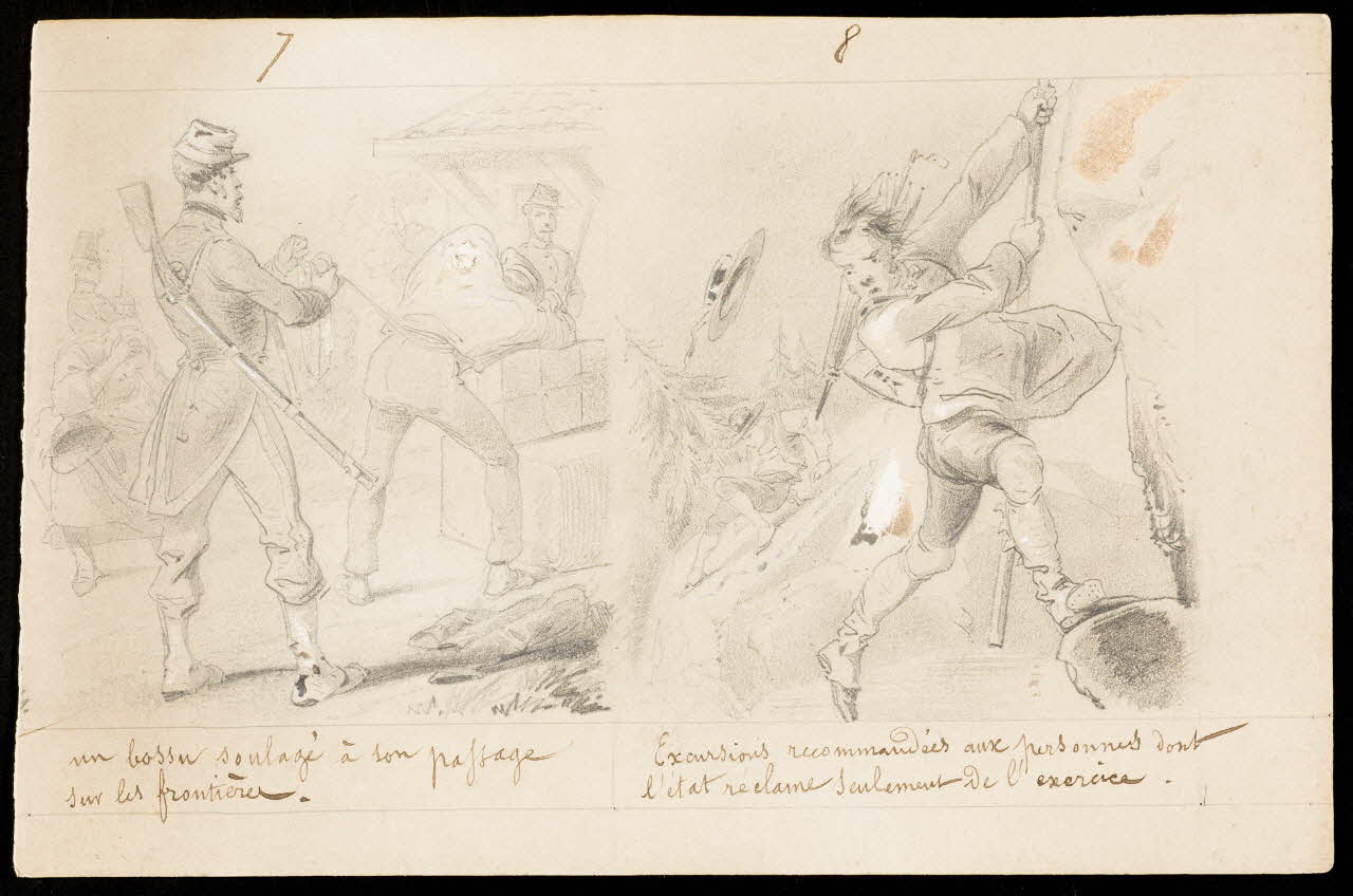 dessin Scènes concernant la contrebande 1957.131.113.2 Photo