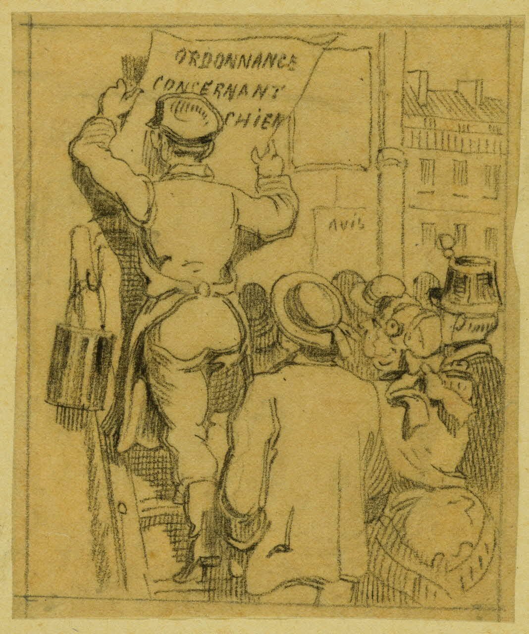 François-Charles Pinot dessin Colleur d'affiche 1847-1874 1957.131.90 Photo