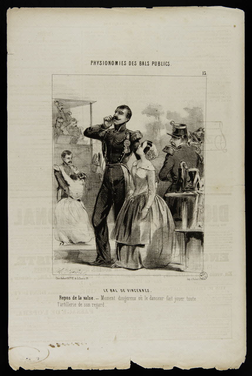 estampe PHYSIONOMIES DES BALS PUBLICS.  LE BAL DE VINCENNES. 1957.137.10 Photo