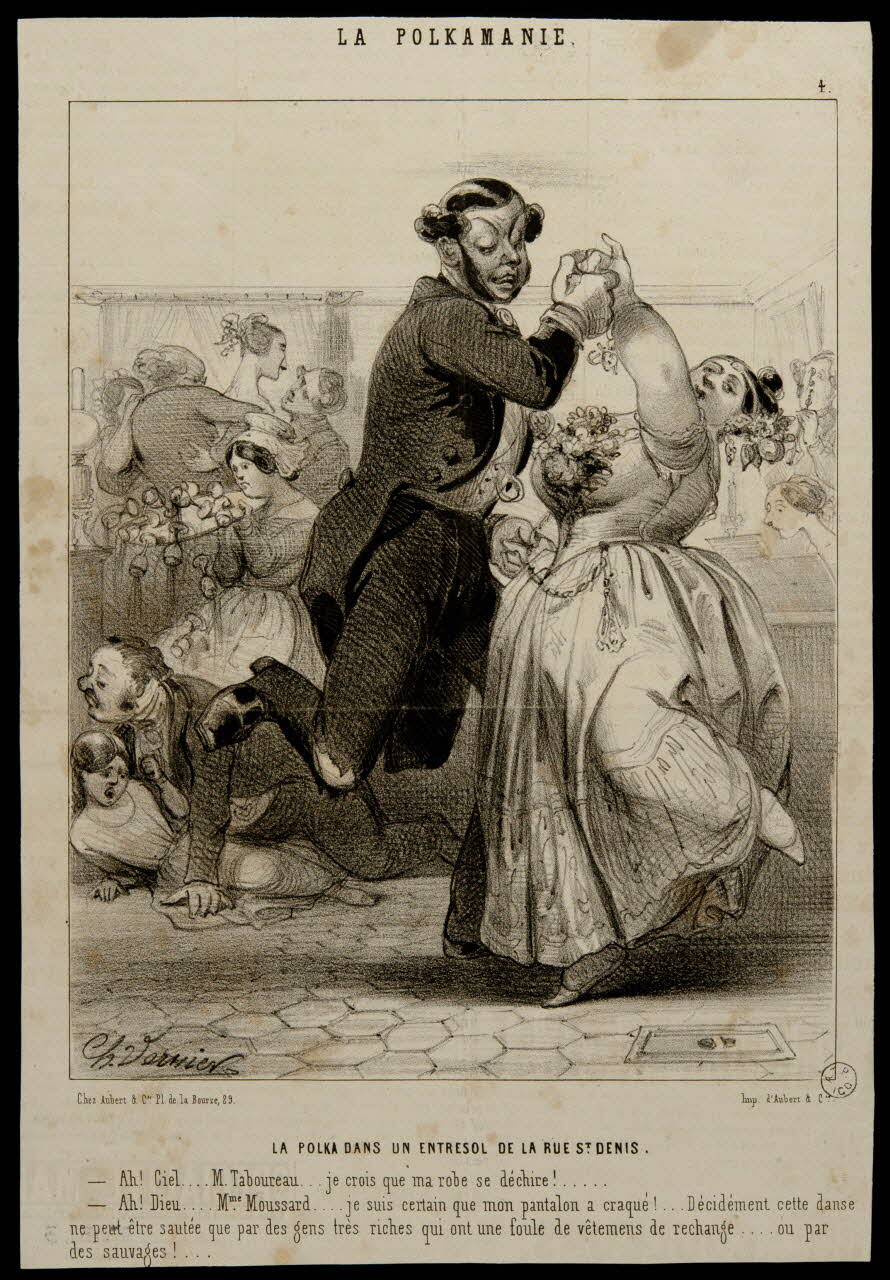 estampe LA POLKA DANS UN ENTRESOL DE LA RUE ST. DENIS. 1957.137.3 Photo