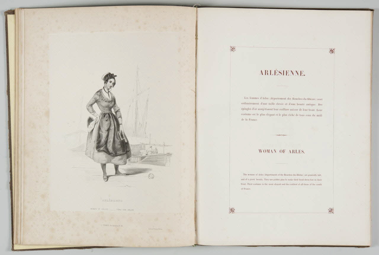 Coindre M.A. ; Thierry Frères ; Curmer L. élément d'ensemble ARLESIENNE 1842 1957.138.1.12 Photo