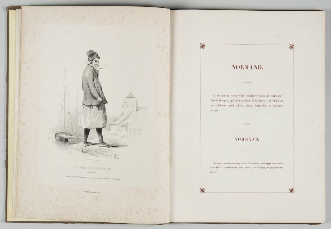 Coindre M.A. ; Thierry Frères ; Curmer L. élément d'ensemble HOMME DE TROUVILLE  (Normandie.) 1842 1957.138.1.2 Photo