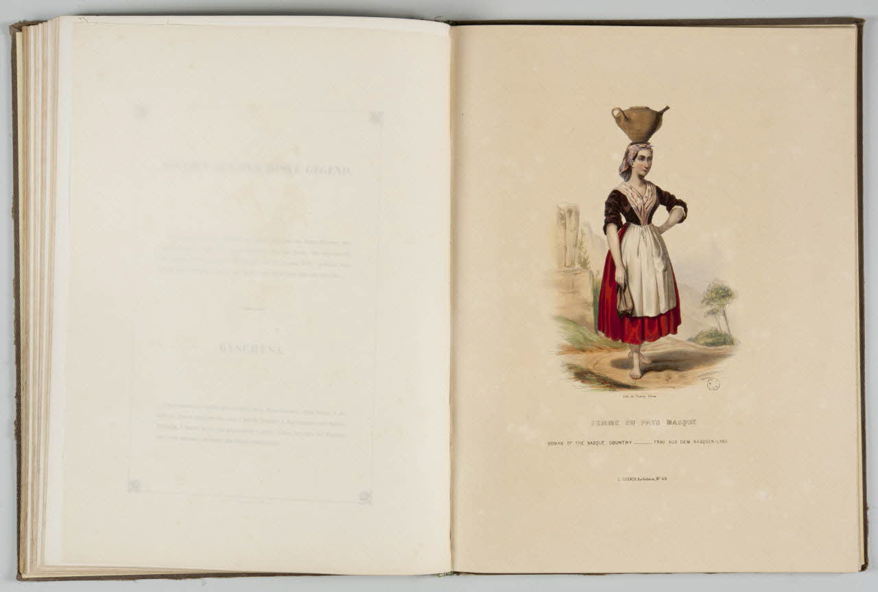 Coindre M.A. ; Thierry Frères ; Curmer L. élément d'ensemble FEMME DU PAYS BASQUE 1842 1957.138.1.21 Photo