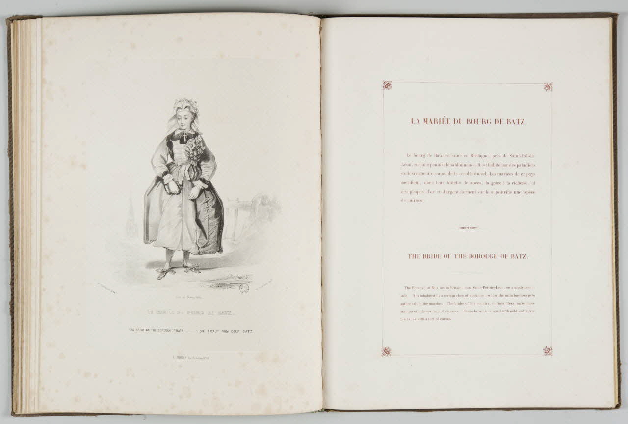 Saint Germain P. ; Coindre M.A. ; Thierry Frères élément d'ensemble LA MARIEE DU BOURG DE BATZ. 1842 1957.138.1.24 Photo