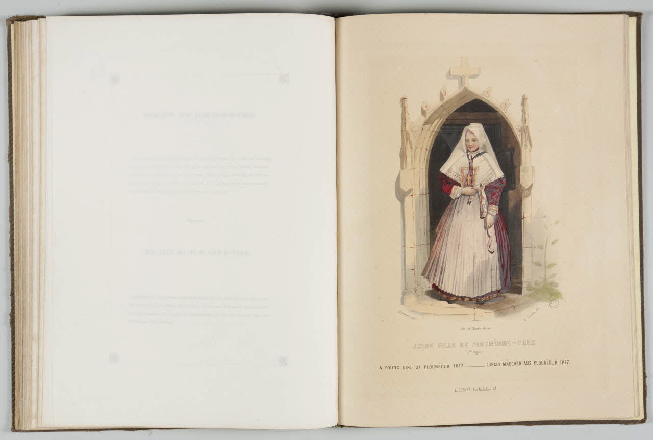 Saint Germain P. ; Coindre M.A. ; Thierry Frères élément d'ensemble JEUNE FILLE DE PLOUENOUR-TREZ  (Bretagne) 1842 1957.138.1.29 Photo