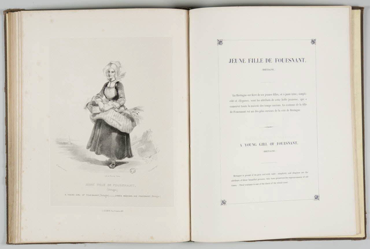 Saint Germain P. ; Coindre M.A. ; Thierry Frères élément d'ensemble JEUNE FILLE DE FOUESNANT. 1842 1957.138.1.30 Photo