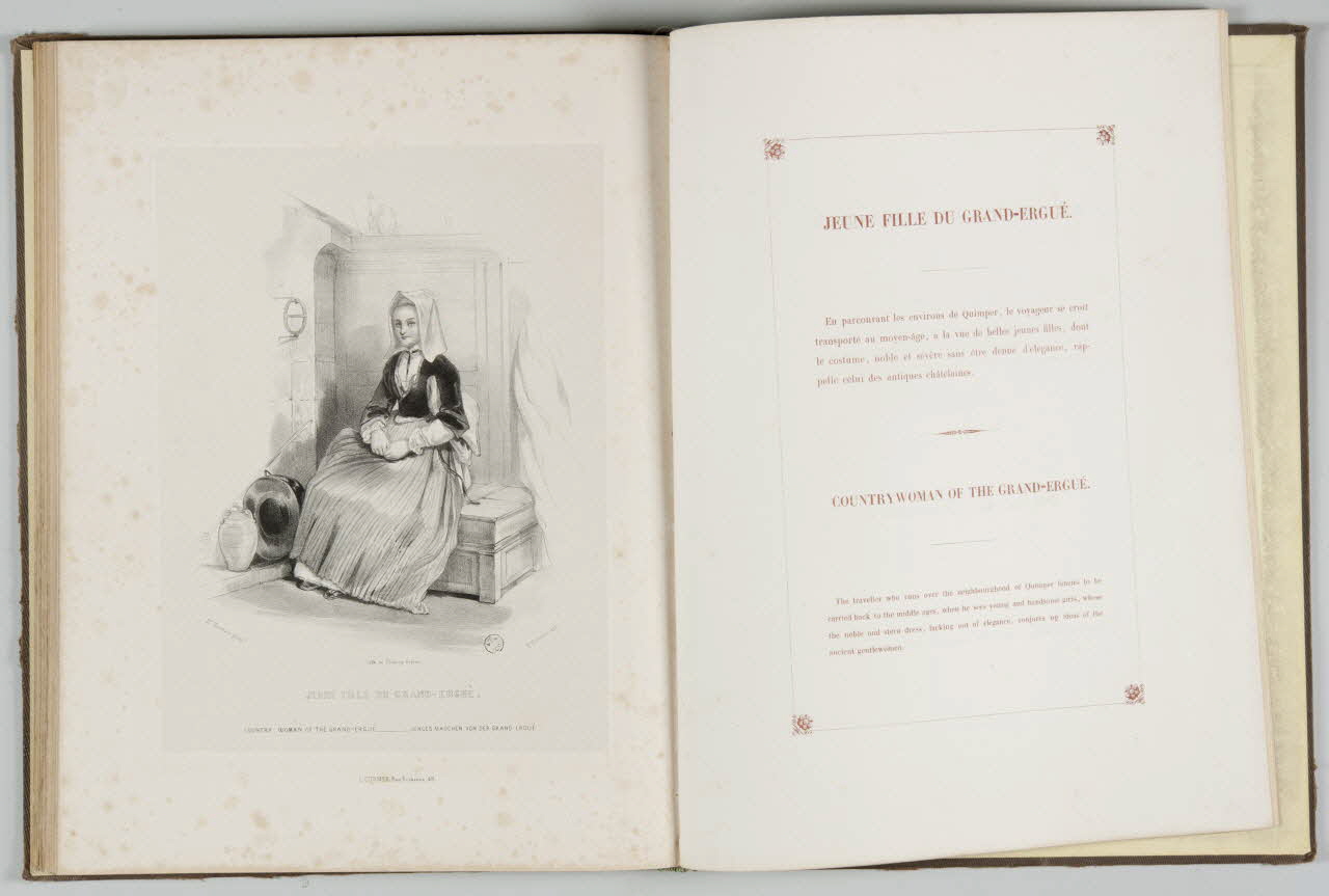 Saint Germain P. ; Coindre M.A. ; Thierry Frères élément d'ensemble JEUNE FILLE DU GRAND-ERGUE. 1842 1957.138.1.32 Photo
