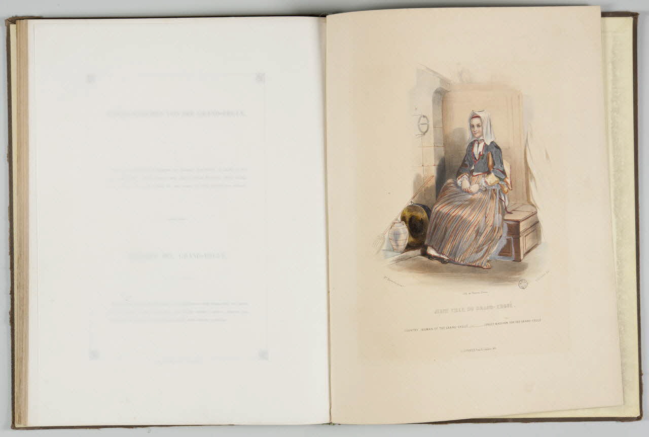 Saint Germain P. ; Coindre M.A. ; Thierry Frères élément d'ensemble JEUNE FILLE DU GRAND-ERGUE. 1842 1957.138.1.33 Photo