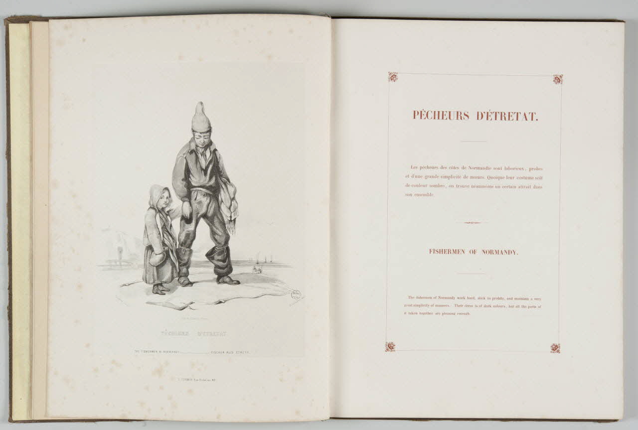 Loubon ; Coindre M.A. ; Thierry Frères ; Cur élément d'ensemble PÊCHEURS D'ETRETAT 1842 1957.138.1.6 Photo